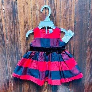 Carter’s Buffalo Plaid Dress 3m NWT